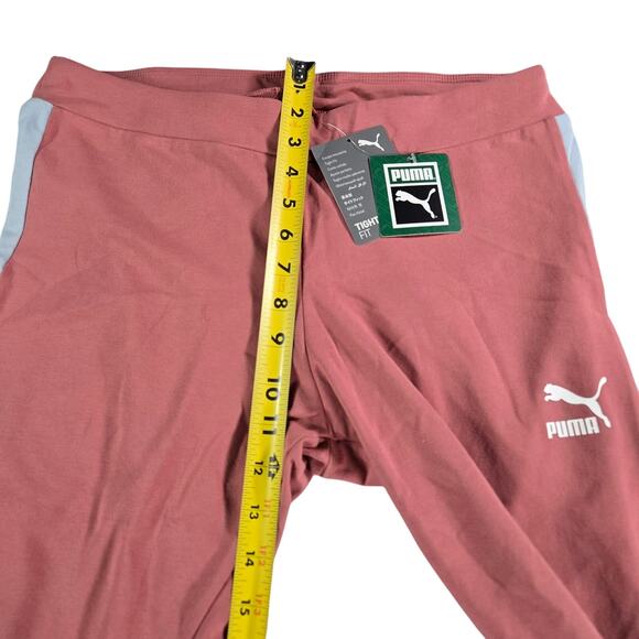 Puma Women Large NWT Iconic T7 Leggings Mauvewood Tight Fit Workout Athleisure - Picture 6 of 10